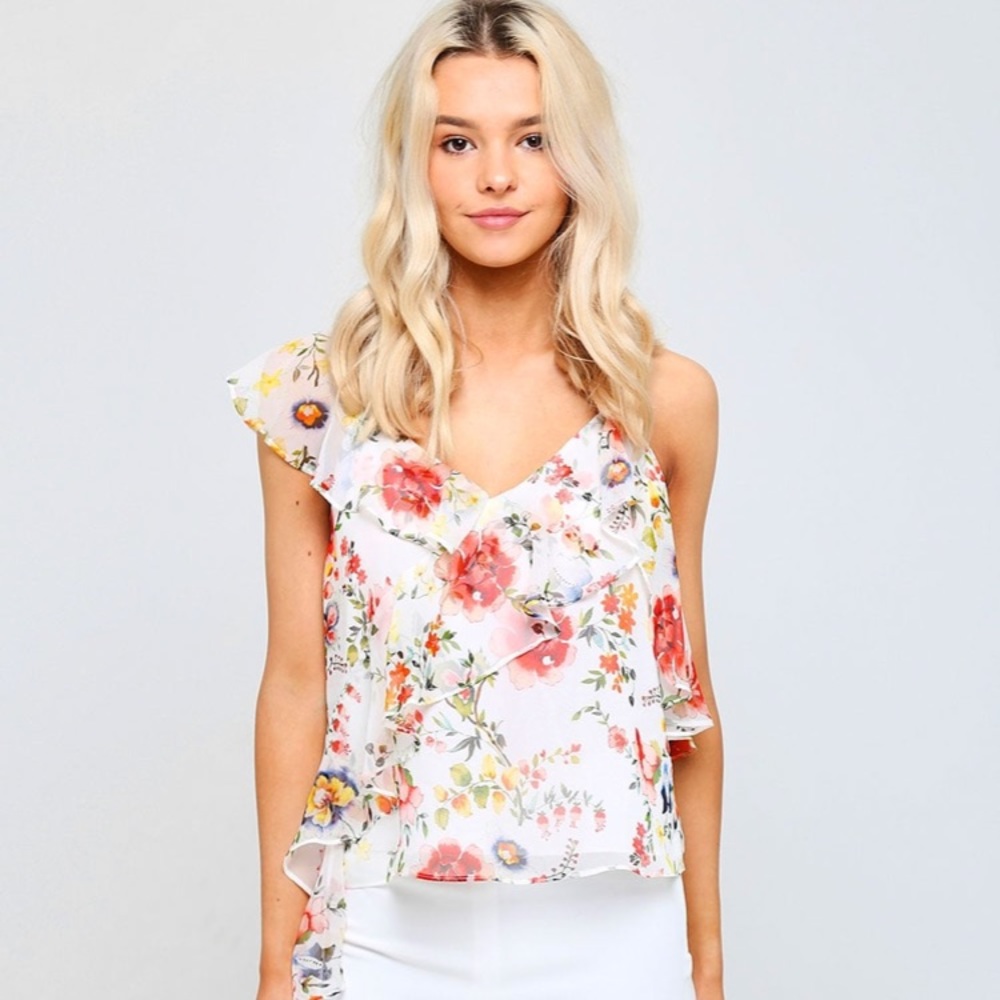 Alice + Olivia Ruffle Tank